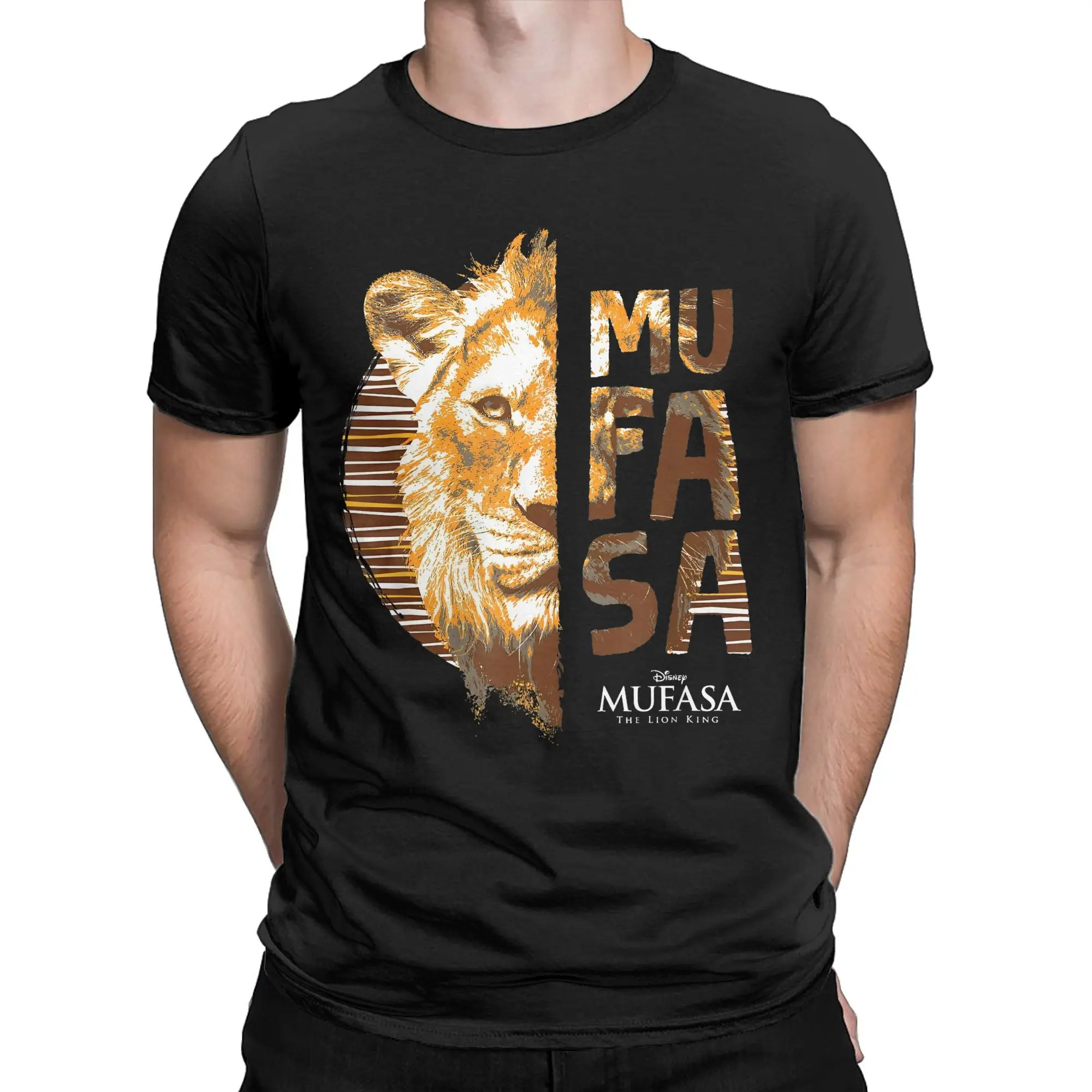 Mufasa The Lion King Movie Sun Art T-Shirt Men Cartoon Casual 100% Cotton Tees O Neck Short Sleeve T Shirt Graphic merchandise