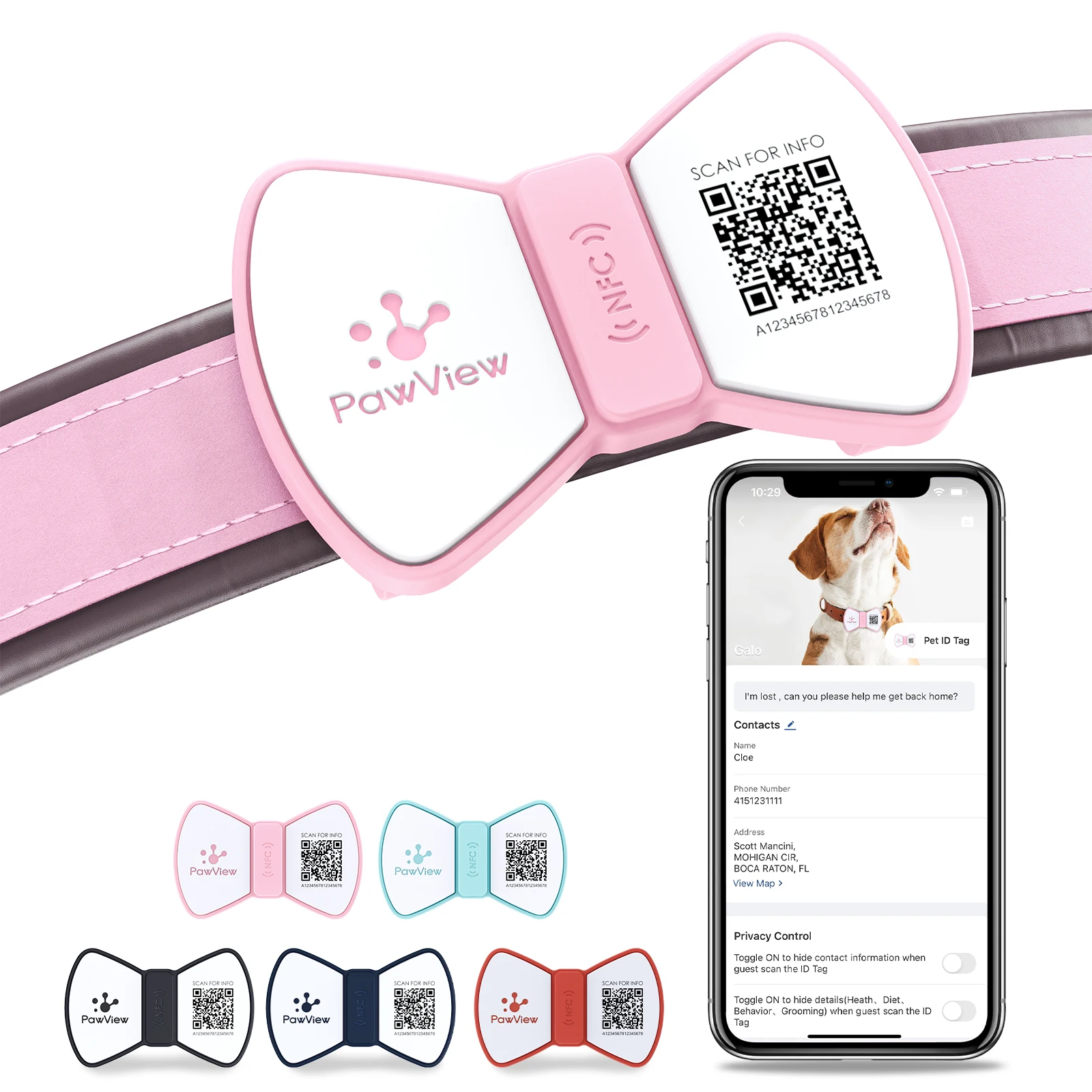 

Software Ready Custom Cheap Durable QR Code Silicone Dog Name Tag