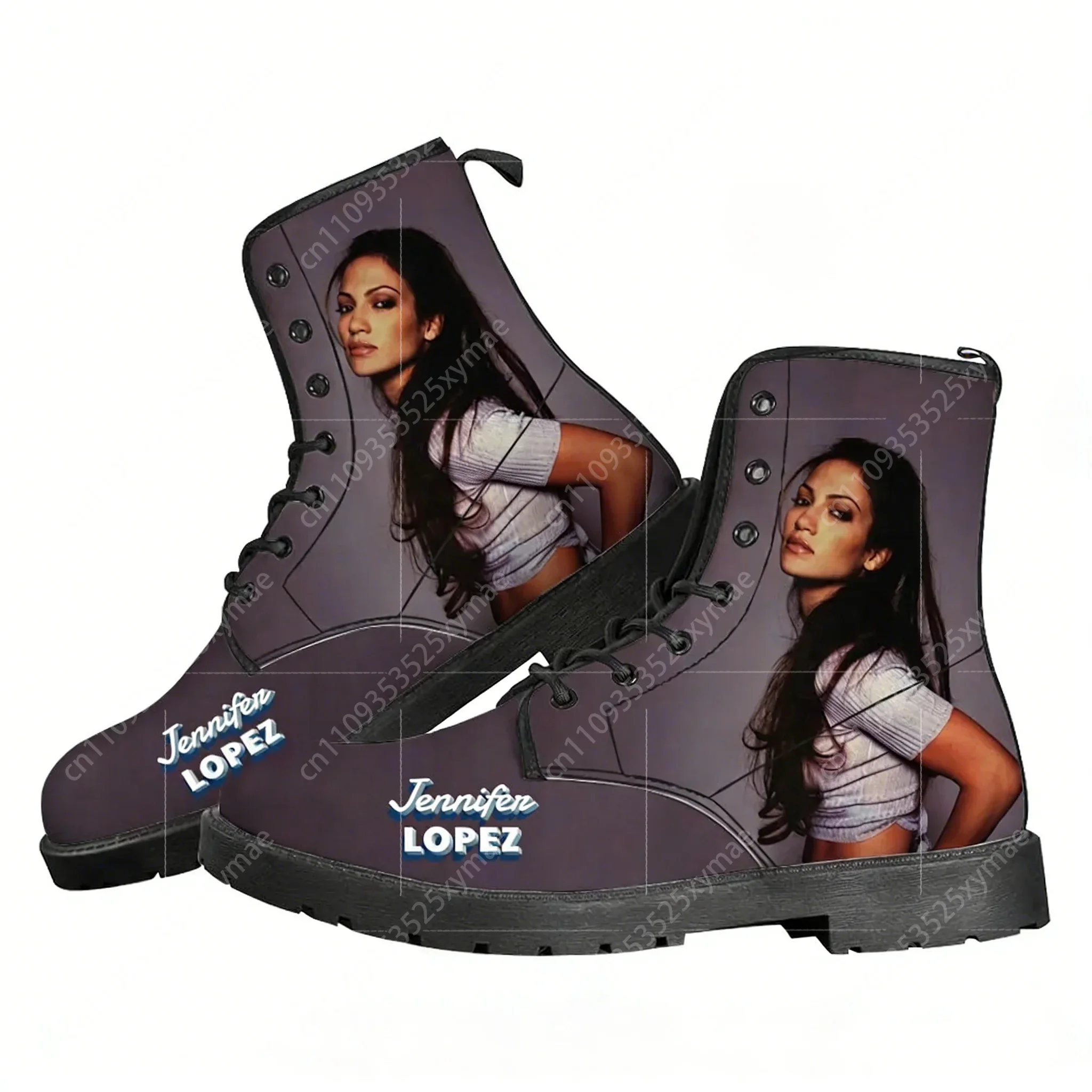 Jennifer Lopez Hip hop Singer Botas informales para hombre y mujer, zapatos para adolescentes, botas 3D de moda para exteriores, zapatos personalizados de alta calidad