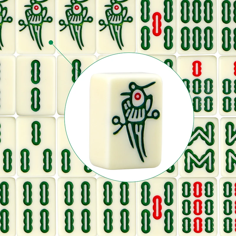 Jogo tradicional do mahjong do chinês, jogos de tabuleiro portáteis com saco do armazenamento, para o curso, clássico, majiang