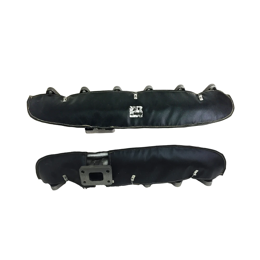 Muffler Exhaust Pipe Turbocharger Vermiculite Coated Fiberglass Thermal Insulation Blanket Thermo Jacket Heater Cover