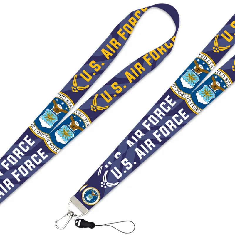 U.S. Air Force mobile phone lanyard ribbon key chain detachable pendant wrist strap