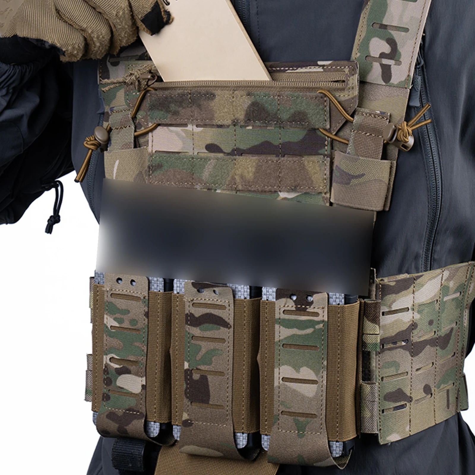 

Tactic Chest Armor Management Panel Reusable Hunting Vest Panels Multi-Layer for Diary Card Battery Utility Storage Pouches