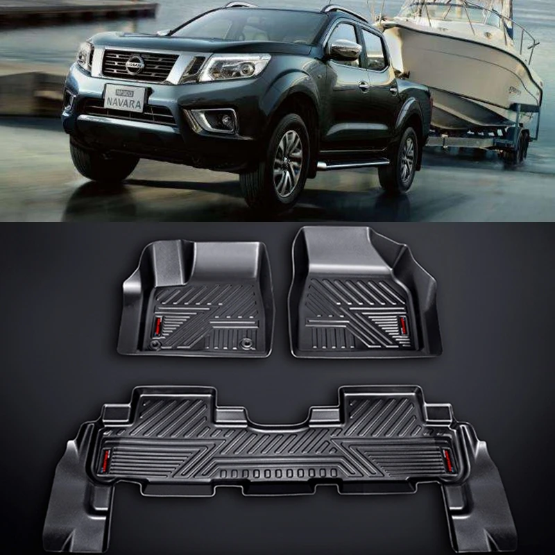 Use for D23 NISSAN Navara car carpet NISSAN Navara car floor mat Navara Full Set Trim to Fit For Navara waterproof floor mat D23