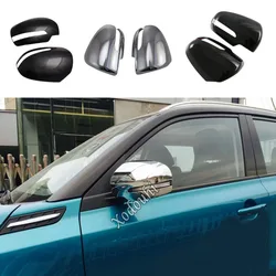 For Suzuki Vitara 2016 2017 2018 2019 2020 ABS Decoration Body Stick Rear View Eyebrow Side Glass Mirror Cover Trim Frame 2PCs