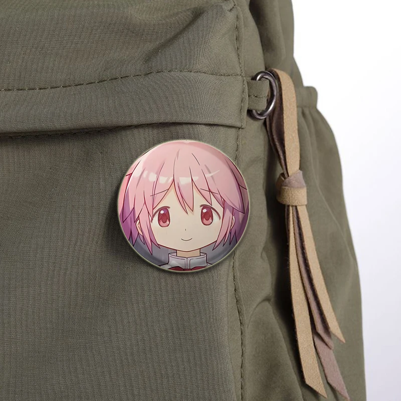58mm Anime Puella Magi Madoka Magica Button Pin Cartoon Figures Miki Sayaka Kawaii Brooch Badge Bag Accessories Fans Collection