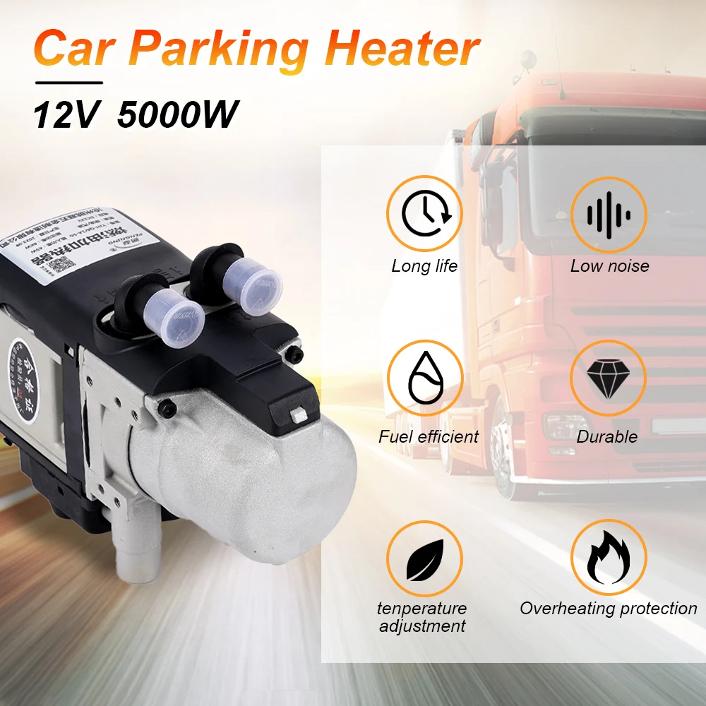 

5KW 12V Parking Water Heater Small Water Fuel Liquid Engine Suitable for Small Cars Motorhome Pickup SUV Parking Heater