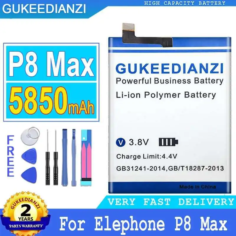 

5850Mah Mobile Phone Battery High-Efficiency For Elephone P8 Max Premium Replacement