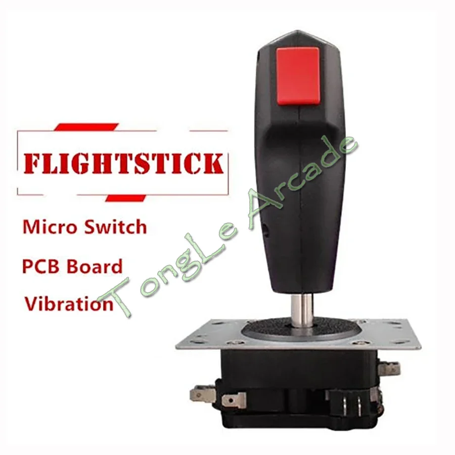 

8-полосный летный джойстик и верхняя кнопка, триггерная палка для самолетов, битвы, городского аркадного игрового крана, торговый автомат 5P с вибрацией