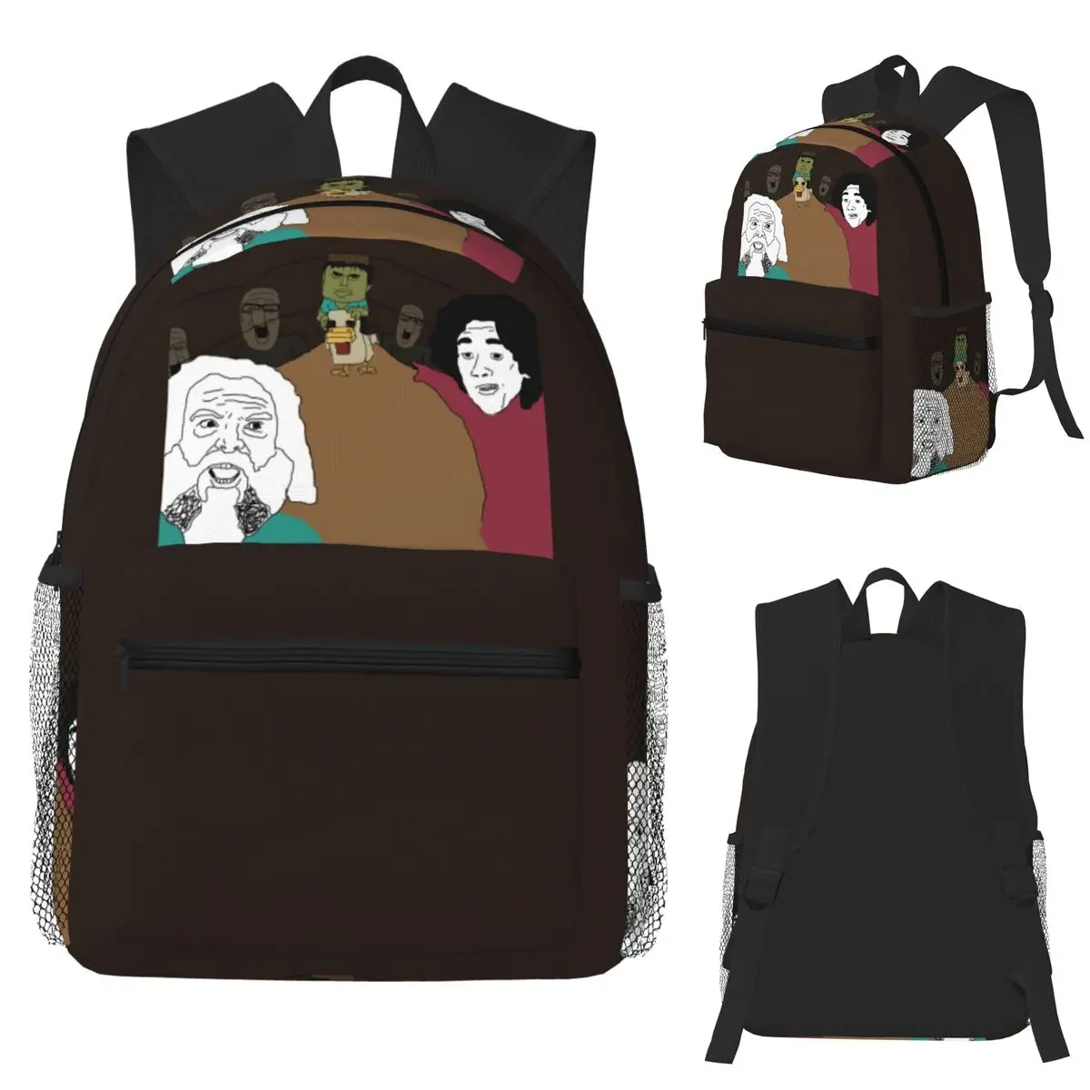 

CHICKEN JOCKEY Student Backpack School Bag Hiking Travel Daypack for Men Women Fashion Bookbag Shoulder Bags