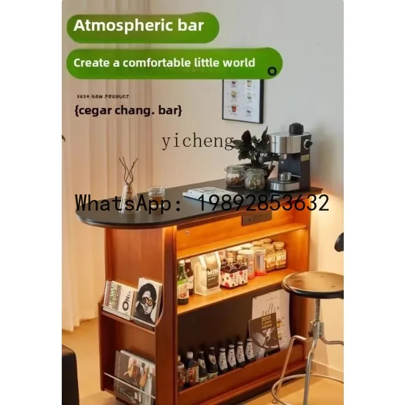 

Тумба-бар из массива дерева X8 с каменной столешницей, для дома, для гостиной, разделительная перегородка, приставной шкаф для столовой