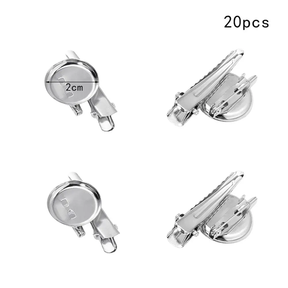 

20 PCS Brooch Tray Base Making Accessories Boutonniere Pins with Findings Bezel Blanks