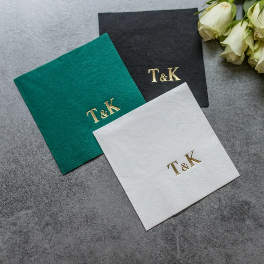 80 pcs Last Name Wedding Napkins,Personalized Napkins wedding,Custom wedding Napkins,Napkins for wedding,Monogramed Napkins,