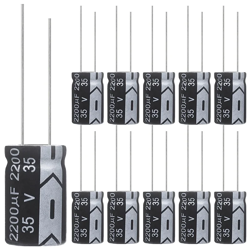 

2200uF 35V 16x25mm Electrolytic Capacitor 2200 UF MFD 35 Volt 0.63x0.98in Aluminum Capacitors (Pack of 15)
