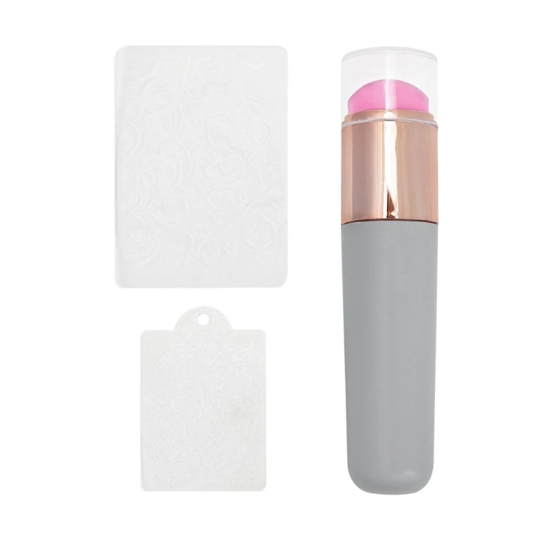 Reusable Silicone Brush Applicator Clear Art Stamper for Nail Art