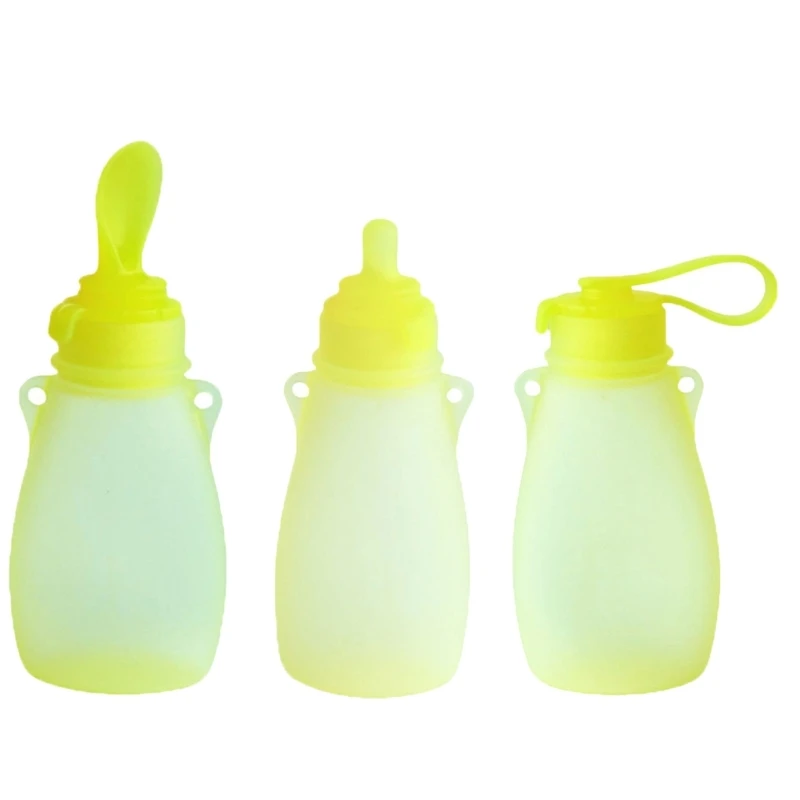 Set of 3pcs Silicone Milk Saver Bags 240/180ml Breastfeeding Milk Storage Case