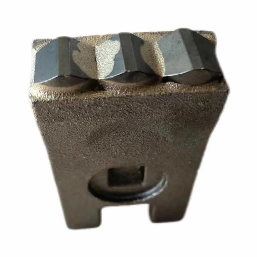 

Spiral drill drill rod alloy side teeth flat square alloy cutter head excavation photovoltaic pile driver dedicated tooth seat