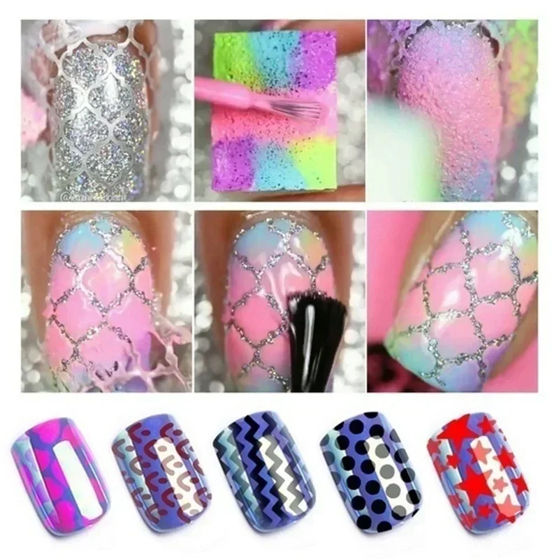 24 Stück französische Nagelaufkleber