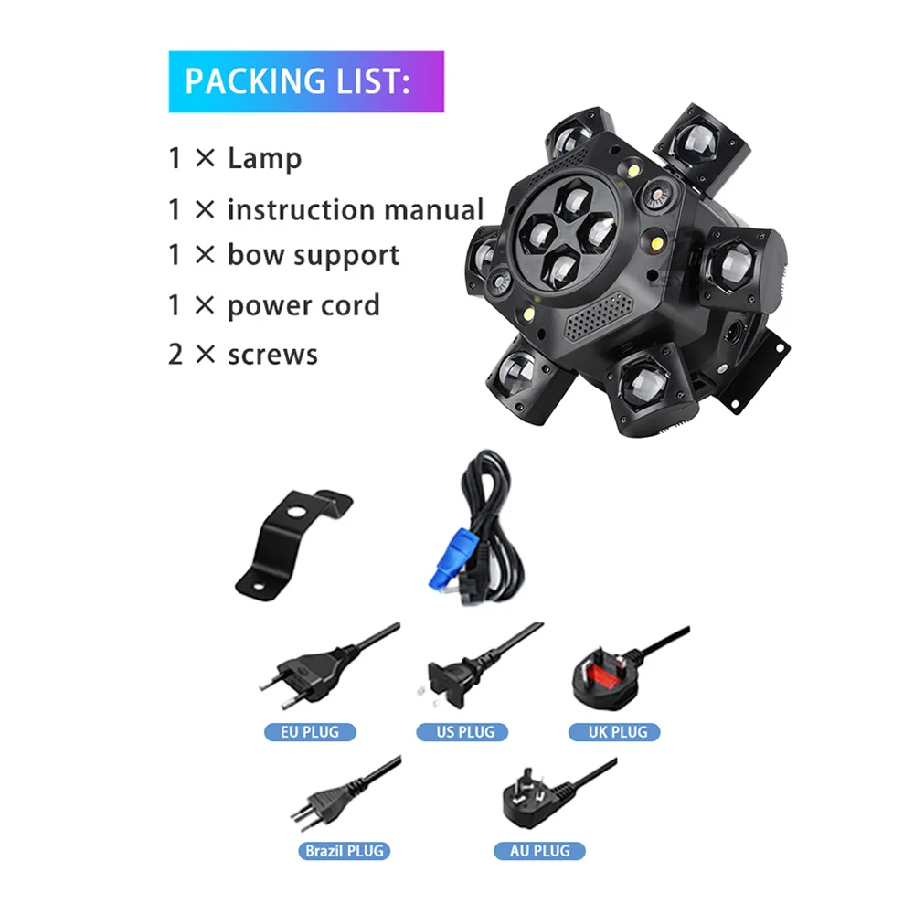 150W DJ Testa mobile Luce da discoteca Telecomando Luci da discoteca rotanti DMX512 Fascio LED Strobe Effetto scenico per eventi bar feste