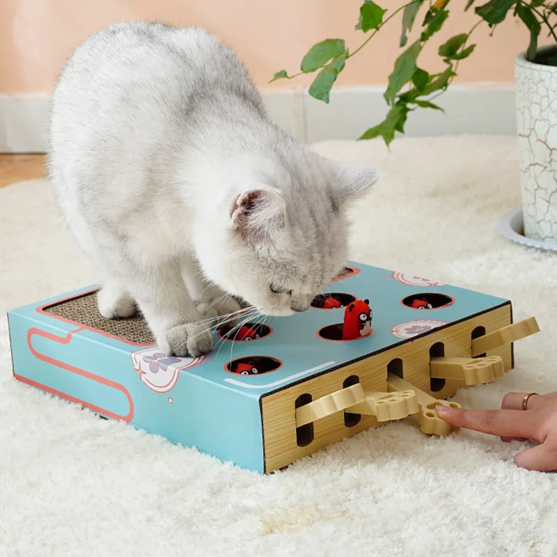 Cat Dog Toys Y2K Floor Mouse Cat Furry Mouse Rock Toy Cat Scratching Board Nest Grind Claw Artifact Corrugated Paper Supplies