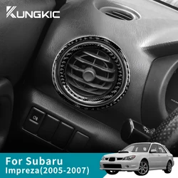 for Subaru Impreza 2005 2006 2007 Air Outler Frame Real Soft Carbon Fiber Sticker Interior Accessories