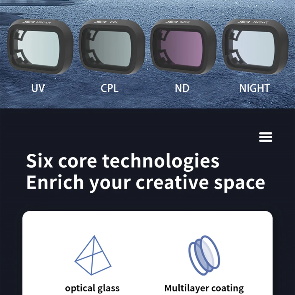 ملحقات طائرة بدون طيار DJI Mini 4 Pro ، طقم واقي عدسات مرشح ، مجموعة عدسات بزاوية واسعة CPL NDPL ND4 ND8 ND16 32 1000 256