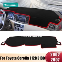 Para Toyota Corolla E120 E130 2000 2001 2002 2003 2004 2005 2006 salpicadero de coche evitar cubierta de luz estera Anti-UV alfombras antideslizantes