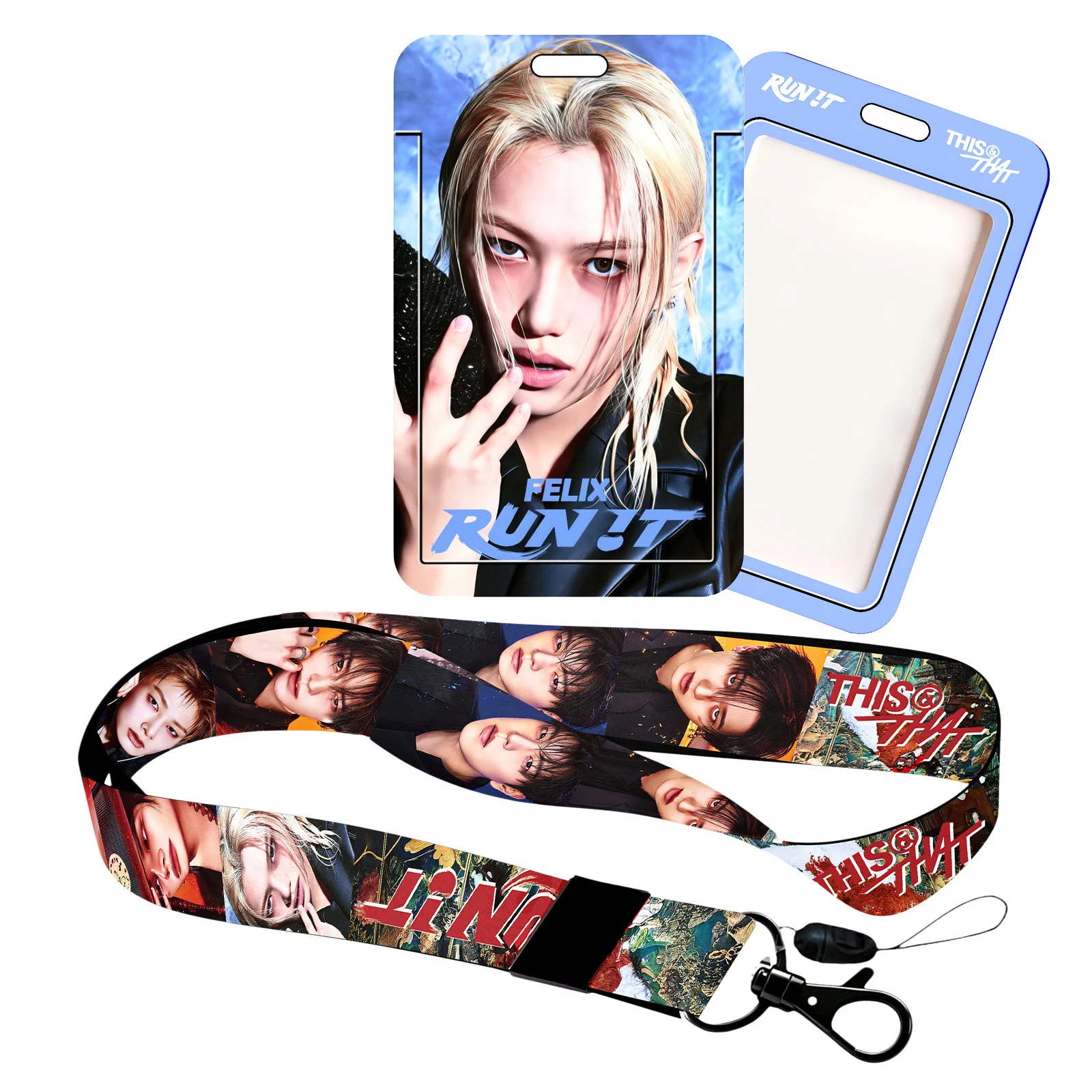 K-pop boy group phone card holder lanyard THIS & THAT celebrity photo fan collectible gift image 4