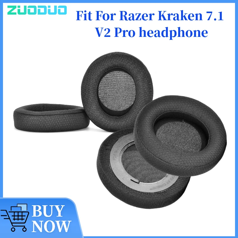 

ZUODUO Ear pads for Razer Kraken 7.1 V2 Pro replacement Earpads headphones Earmuffs Soft cloth Memory Covers Sponge