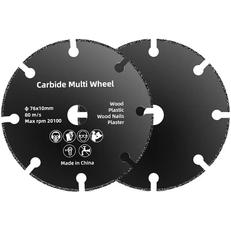AB46-Cutting Disc 76MM 2PCS Cut-Off Wheel Circular Resin Saw Blade For Angle Grinder For Metal Iron Copper Wood Cutting Saw