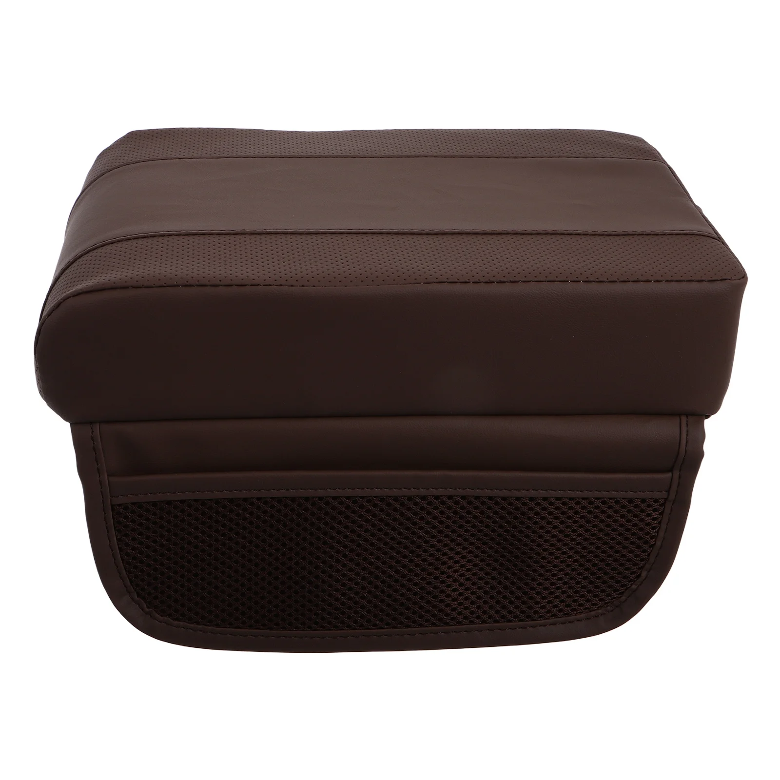 

Universal Car Center Console Armrest Cover Non Slip PU Cushion Scratch Resistant with Pocket for Phone Keys Easy Install Stylish
