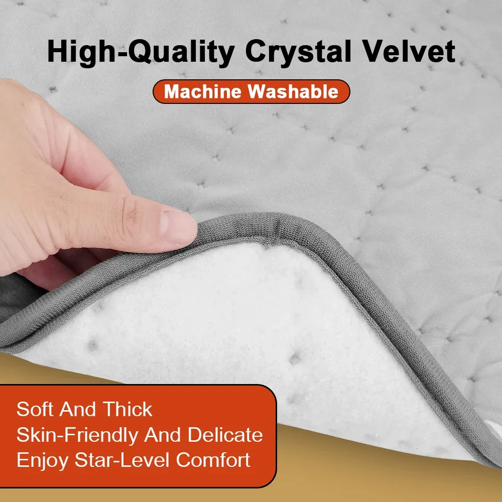 Electric Heat Blanket For RV SUVs Car 12V Plush Thicker Heater Heated Mattress Thermostat Travel Heating Mat Winter Body Warmer