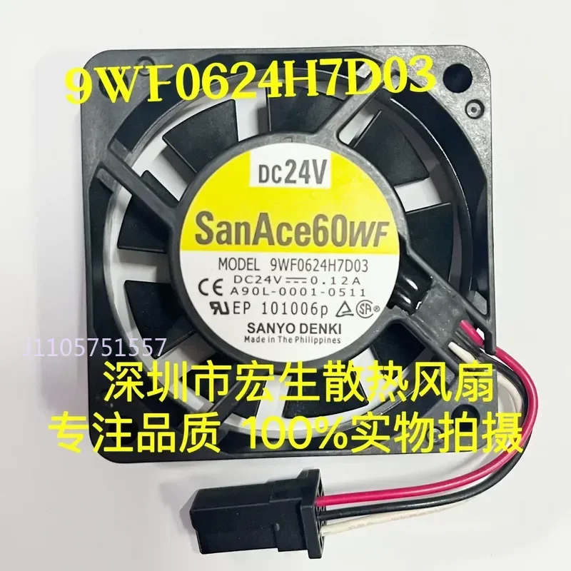 New SanAce60 A90L-0001-0511 9WF0624H7D03 24V Servo Fan for FANUC