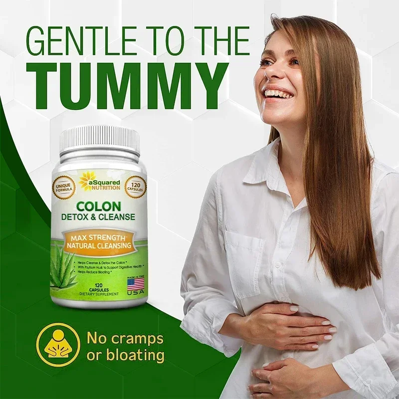 Colon Detox & Cleanse Capsules - Powerful Natural Cleanser, Intestinal Cleansing, Digestion, Helps with Constipation & Bloating