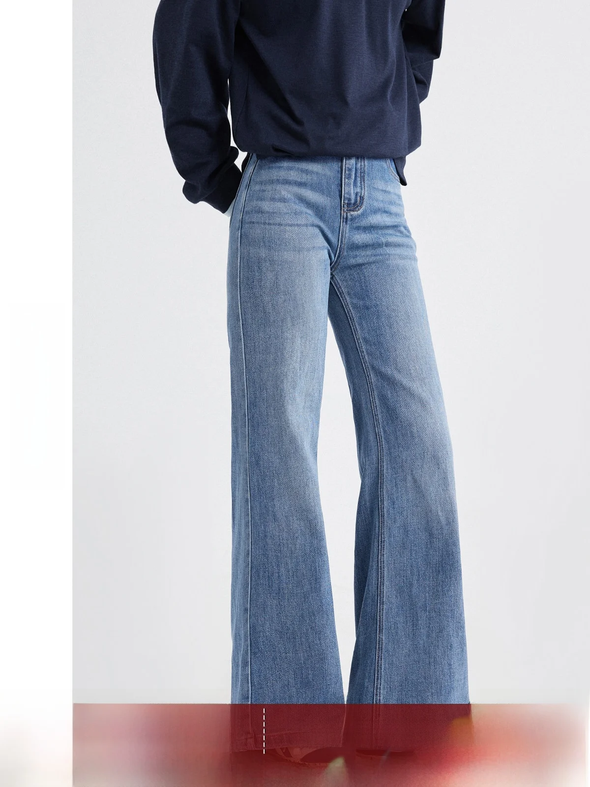 

High Waist Slimming Blue Jeans Women's Casual Versatile Straight Leg Pants Spring New Arrival Loose Fit Comfortable Denim