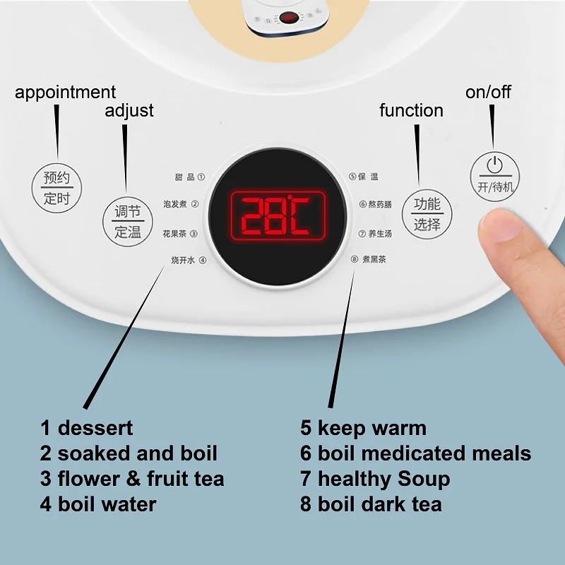 1,5 l Smart Health Pot High Boro silikat Glas Blume Tee tasse multifunktion ale intelligente elektrische Wasserkocher Tee kocher Abkochung