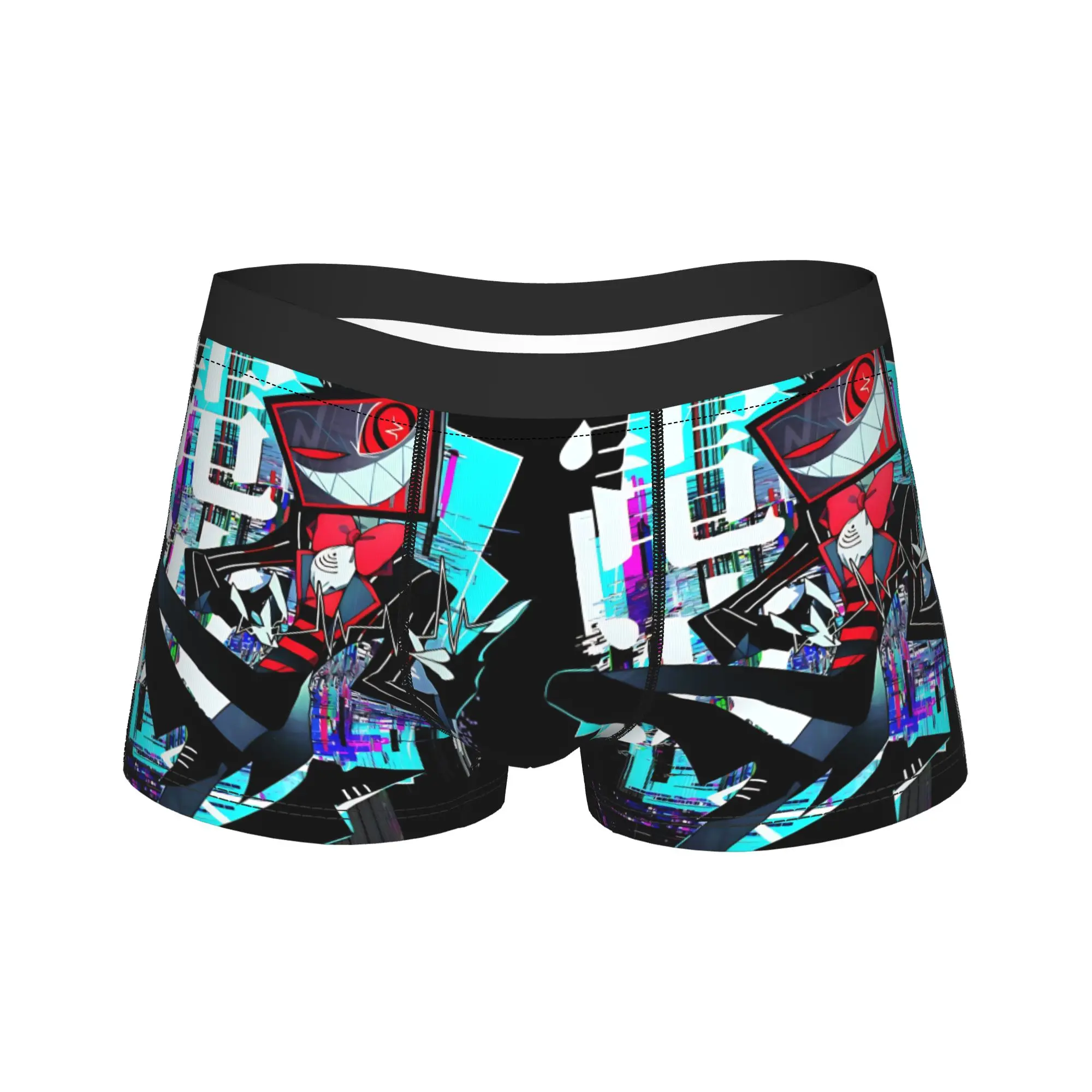 

Боксеры с принтом Vox, шорты, трусы, мужское нижнее белье, Hazbined Hotels, трусы со средней талией для мужчин, большие размеры