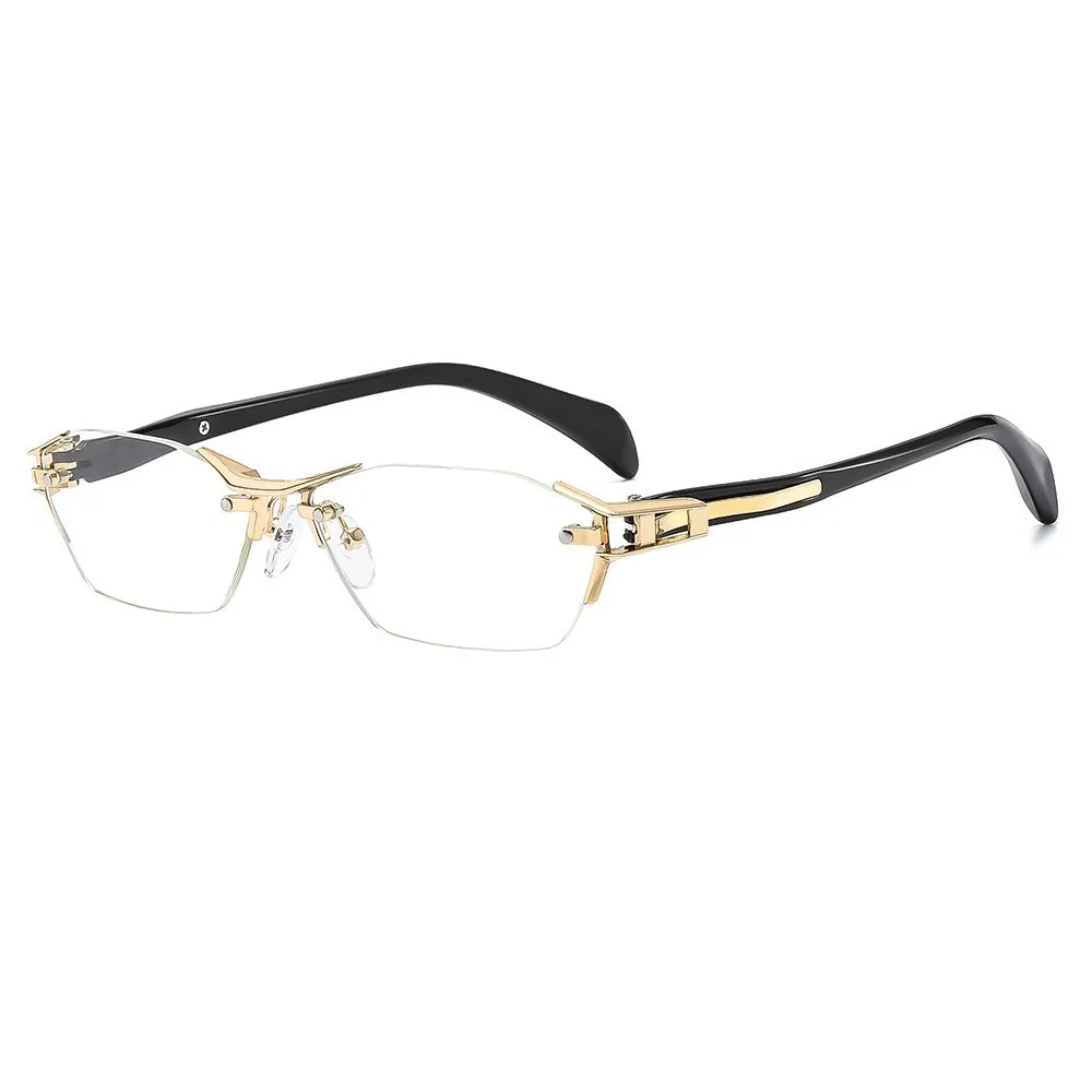 2025Neue Lesebrille für Männer und Frauen, randlos, Antiblulett, Brille, Unisex, photochrome Leser, modisch, Retro, vielseitig, Trendbrille – Detail 4