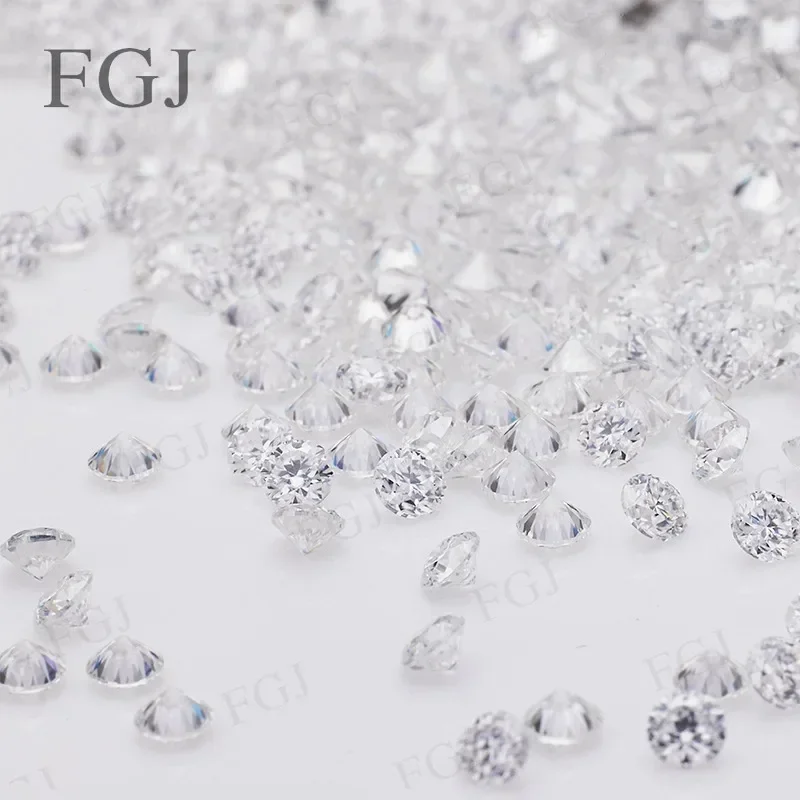 Real White 1.5mm-2.2mm Brilliant Cut D color Loose Small Size Moissanite Beads Round Brilliant Cut VVS1 For s925 Jewelry Making