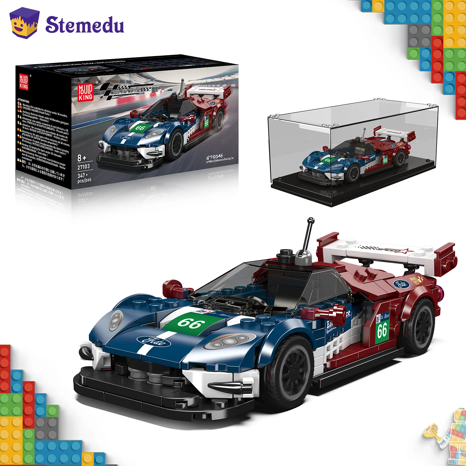 

Mold King 27103 NO.Leman Endurance Спортивный автомобиль Строительные блоки Наборы MOC Известная модель автомобиля Сборка автомобиля Кирпичи Игрушки Подарки для мальчиков