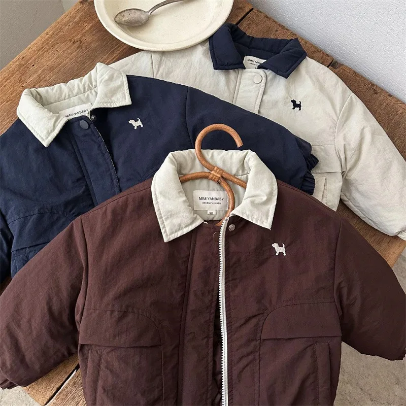 Dicke warme Winterjacke für Kinder, Jungen und Mädchen, Cartoon-Baseballjacke, Herbst-Outwear, Sportliche Freizeitkleidung, Neu – Detail 5