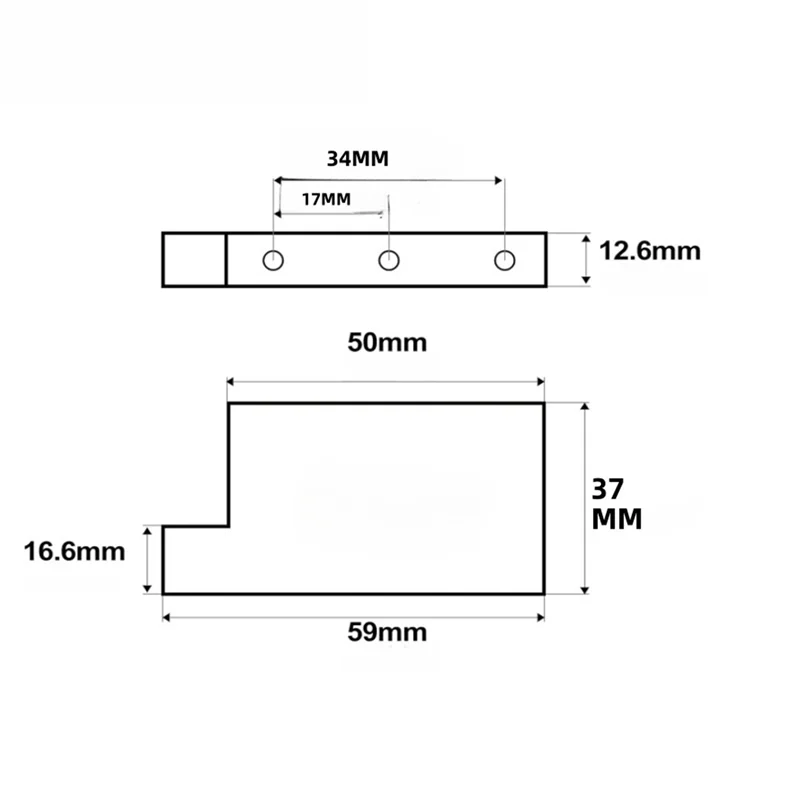 كتلة نحاسية اهتزازية صلبة على شكل حرف L للجيتار الكهربائي فلويد روز قفل جسر تريمولو