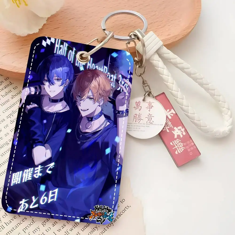CP CB Akitoya Music Project SEKAI Card Case Keychain Access Card Bag Key Tag Ring Leather Card Holder Key Ring Access view 4