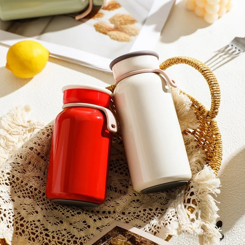 Mini bouteille d'eau isolée en acier inoxydable, tasse Thermos de 400ml, Portable, anti-fuite avec couvercle, tasse de voyage, jus de lait, café, tasse d'eau