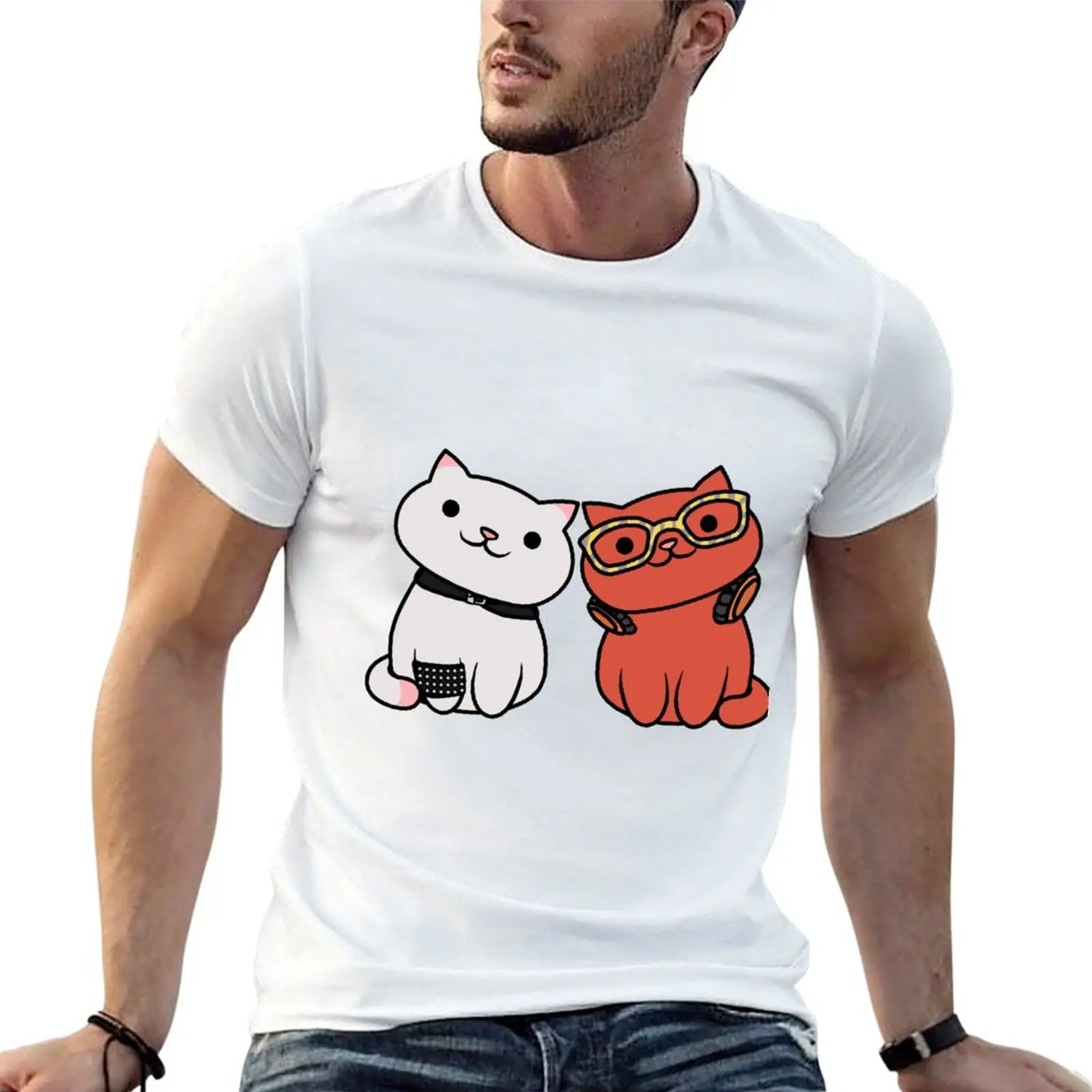 Camiseta Saeran & Saeyoung, camisetas de anime para hombre, paquete de camisetas de algodón estampadas para hombre, camiseta