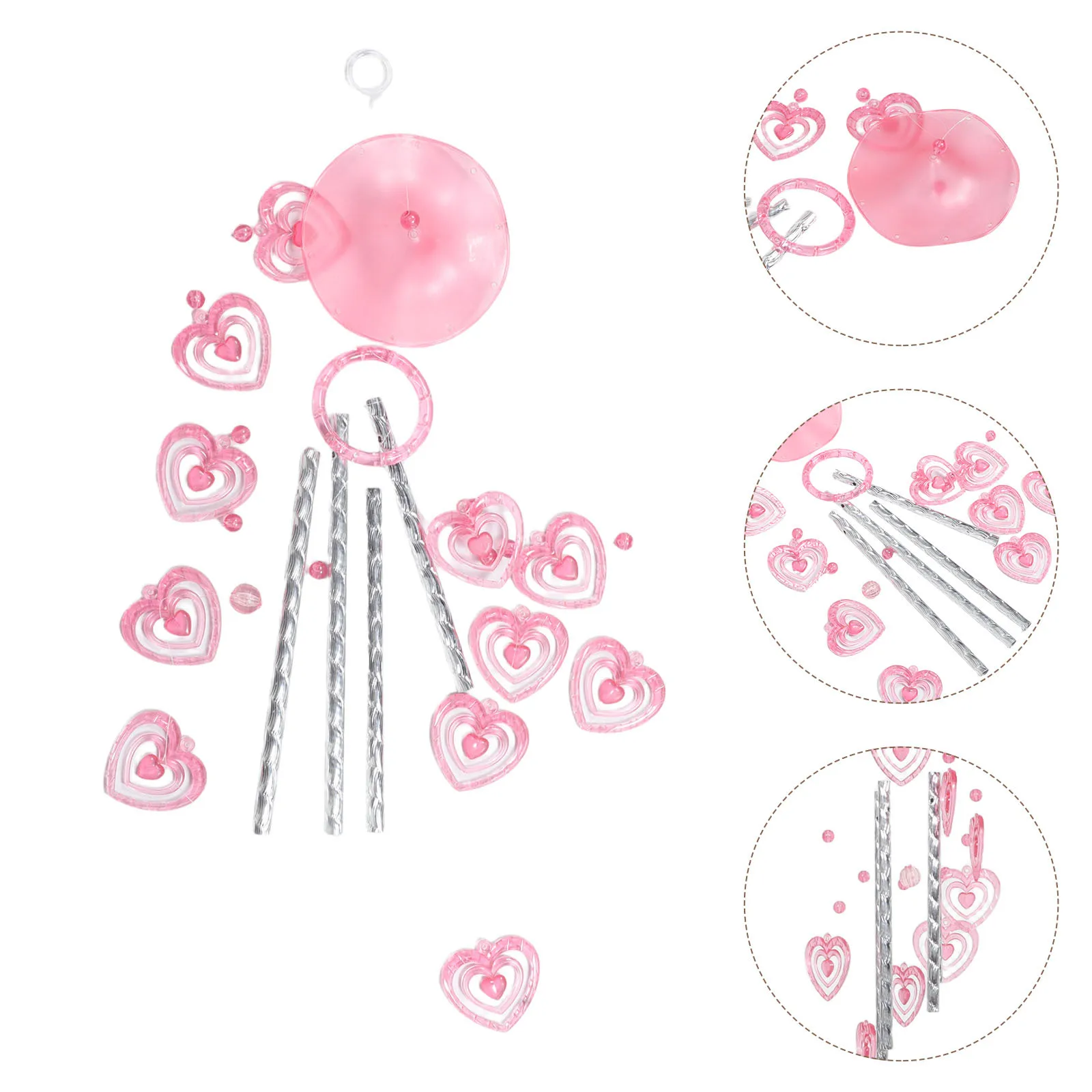 

Durable Heart Shaped Wind Chimes Aluminum Tubes Soothing Melodies Perfect for Balcony Patio Garden Outdoor Hearts Wind Chimes