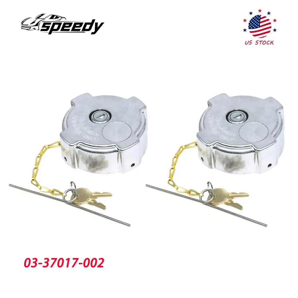 

03-37017-002 2pc Locking Diesel Fuel Cap for 2008-2018 Freightliner Cascadia 113 125 1996-2010 Century 112 120