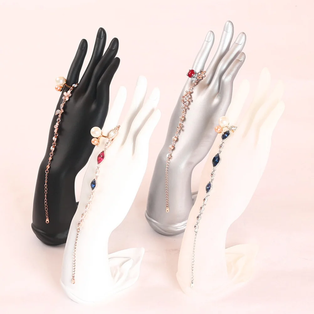 

Цельная стойка для ювелирных изделий, белая смоляная ручная подставка для колец, браслетов, часов, перчаток, 3D-держатель манекена для домашнего или магазина