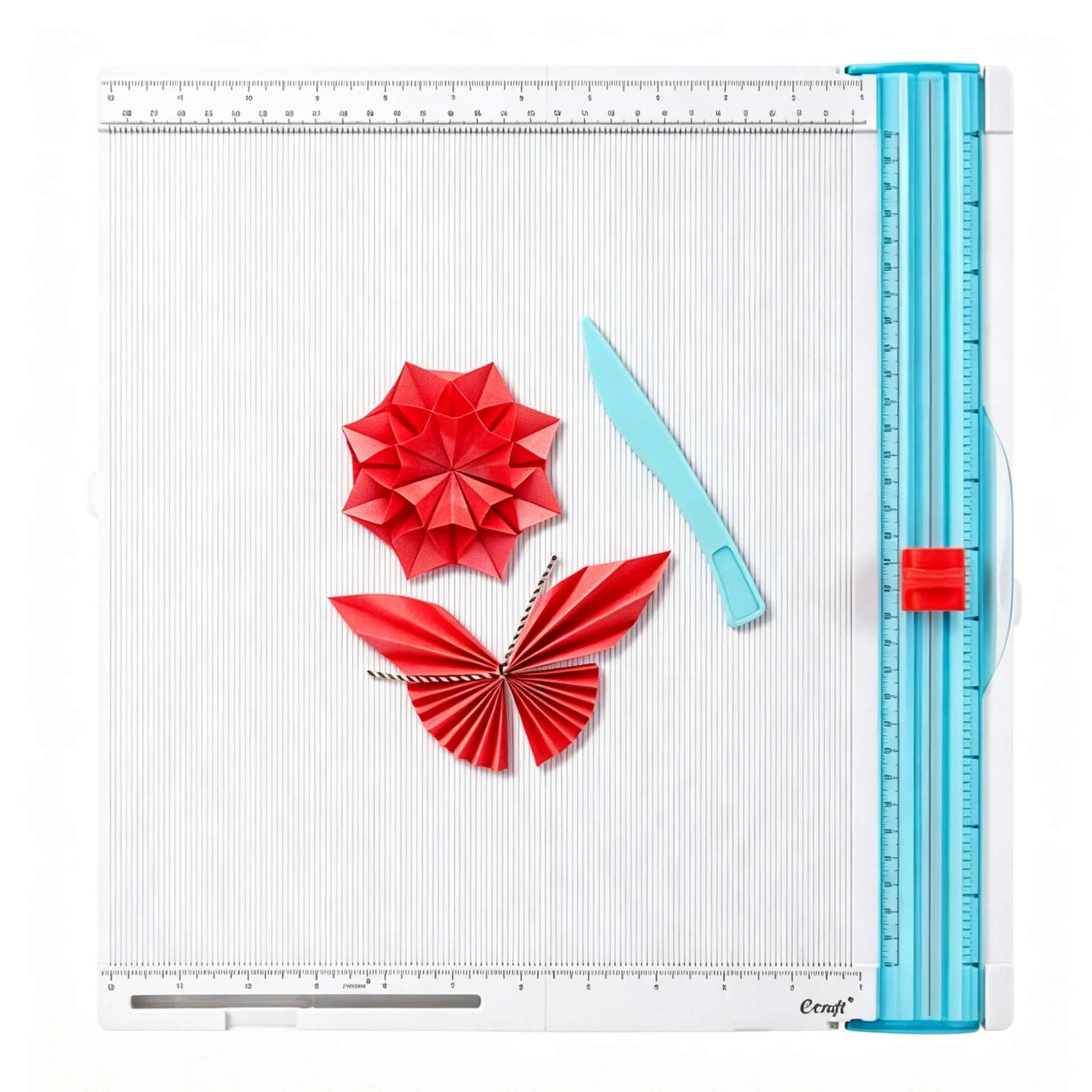 

Foldable Reversible Paper Cutter A4 Portable Paper Trimmer with Retractable Safety Blade for Photo Paper PVC Film Craft Cutting