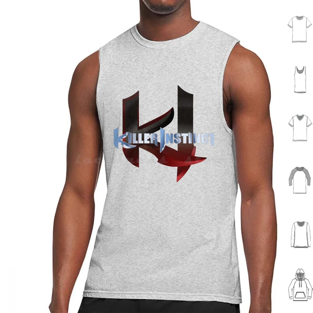 Killer Instinct Logo Tank Tops Vest Sleeveless Killer Instinct Mortal Kombat Fight Game Rare Fulgore Spinal Thunder Glacious